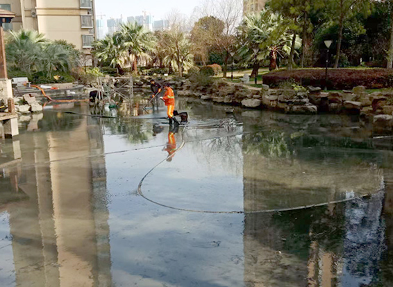 雄县景观池淤泥清理